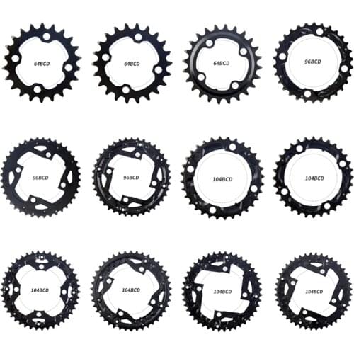 MTB 22-32T-44T - Round Oval Single Speed Mountain Bike Chain 104 BCD Chain Ring, Ultralight Bicycle Chainwheel