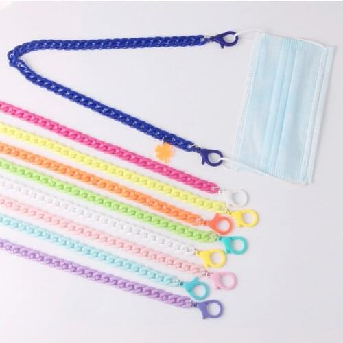 Colorful Anti-lost Lanyard Mask Chain Acrylic Necklace for Women Sunglasses Neck Holder Long Chain Necklaces Gifts Strap Safety