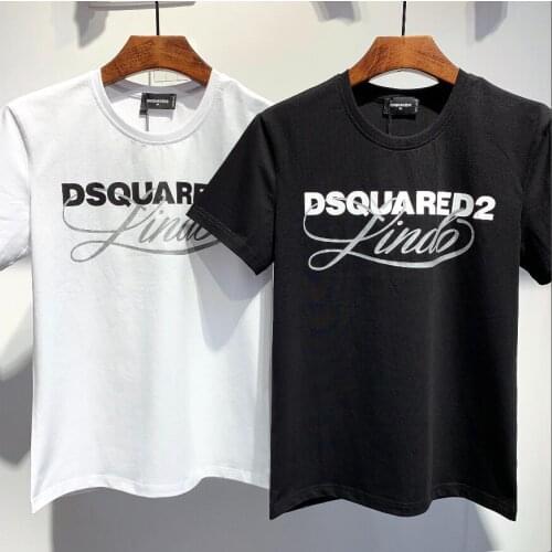 DSQUARED2-Simple letter printing short-sleeved T-shirt, pure cotton mens and womens clothing, DT534