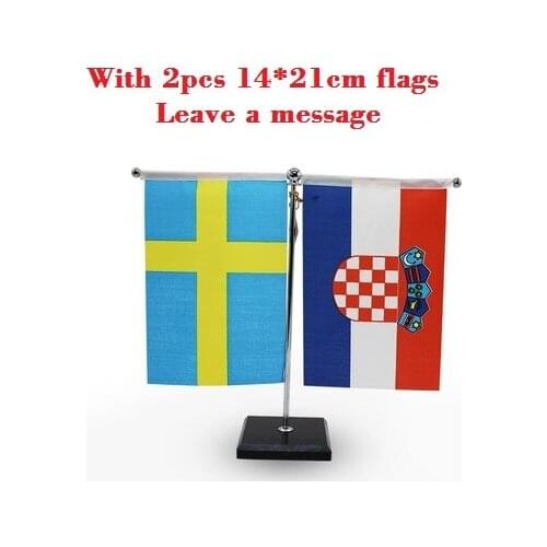 KAFNIK,Marble Table Base Adjustable T-Style Office Table Desk Flag With Any Logo 14*21cm Small Flags ,Free Shipping