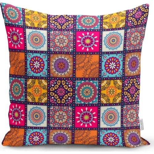 Plaid Ethnic Pattern Special Design Cushion Pillow Decorate Case Good Quality Stylish Home Garden Room Kitchen Gift Convenient Modern Colorful