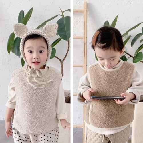 Sleeveless Jackets Baby Kids Polar Fleece Soft Waistcoats New Arrival 1-6Y Winter Girls Casual Warm Vest Coat Children Outwear