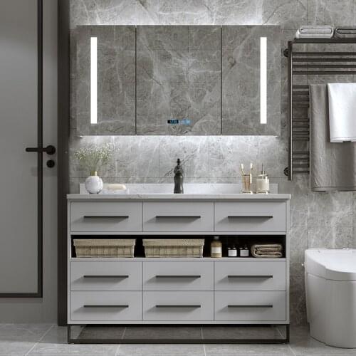 2020 new bathroom furnitures multilayer solid wood vanity solid timber bathroom cabinets SV244