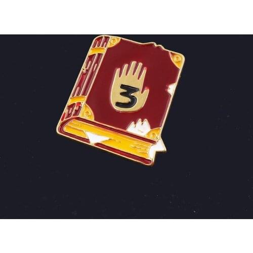 Cartoon Journal 3 Brooches Pins Dipper Diepsloot Diary Book Badges Metal Pins Women Bag Shirt Accessory Gift