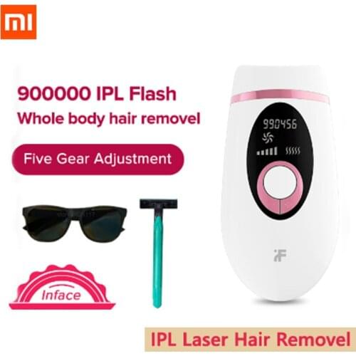 2020 new Xiaomi inface IPL Hair Remover painless hair removal mild strong silky smooth skin safe and convenient