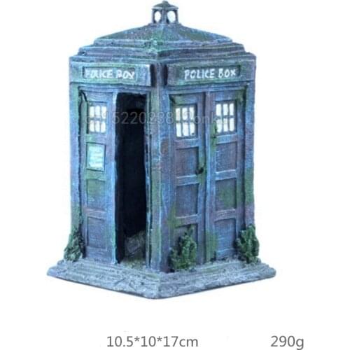 New Arrived Resin Home Aquarium Ornament Police Box Aquarium Ornament Fish Tank Tank Aquarium Decoration
