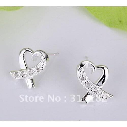 Wholesale fashion jewelry Earrings , M925 Silver color Earrings . Nice Jewelry. Good Quality E53