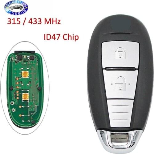 OEM Keyless Entry 2 Buttons Smart Remote Car Key for Suzuki Vitara 315 MHZ 433MHZ With 47 Chip Original Key