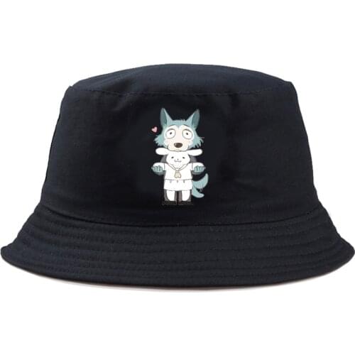Bucket Hat BEASTARS Panama2021 Anime Printing Floppy Casual Graphic Brim Reversible Fishing cap Street Apparel For Man Women