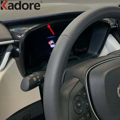 For Toyota Corolla sedan/Cross 2019 2020 2021 Carbon Fiber Car Interior Accessories Front Instrument Panel Frame Cover Trim LHD