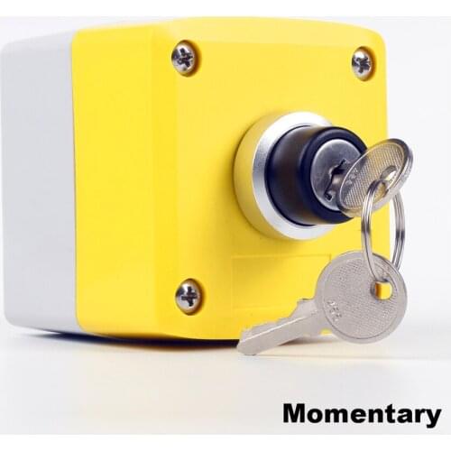 Selector switch Key-operated Momentary button switch+button BOX GOB-1A-11Y IP65 Suitable for harsh environment