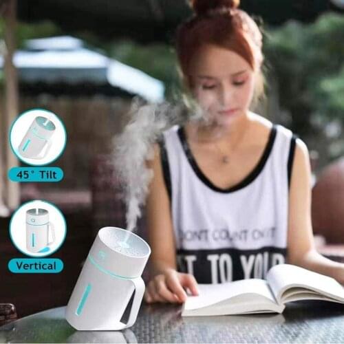 420ml Portable Mini Air Humidifier Silent Colorful LED Light Desktop Atomizer Hydrating Device USB Recharge Mini Humidifier