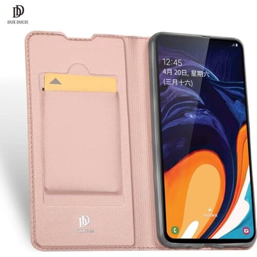 For Samsung Galaxy M40 / A60 DUX DUCIS Skin Pro Series Flip Cover Luxury Leather Wallet Case Full Good Protection Steady Stand