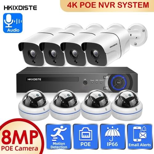 Newest In 2020 Face Record H.265+ 8CH POE NVR Kit 5MP POE Outdoor Camera CCTV Camera System Home Security Video Surveillance Set