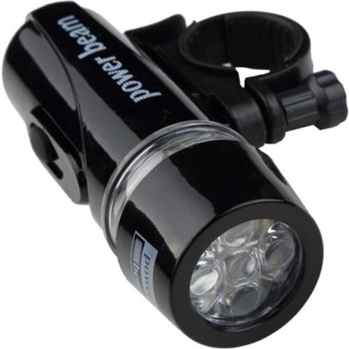 SEKINEW Bike Bicycle 5 LED Power Beam Front Head Light Headlight Torch Lamp Black Interior Accessories Ornaments