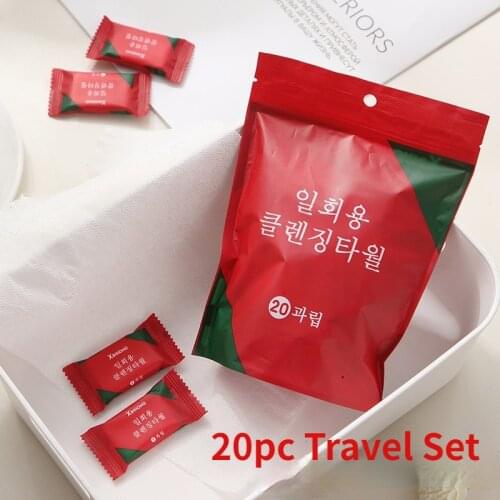 Compressed Disposable Towel Pure Cotton Thickened Face Towel Portable Candy Cleansing Towel 20pc Travel Set hand towel