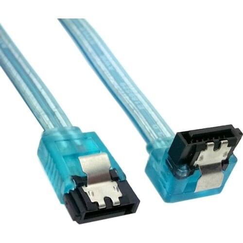 50CM SATA 3.0 III 6Gb/s High Speed HDD Data Cable Cord 6Gbs PC Hard Disk Drive Cable Connector Clear Blue