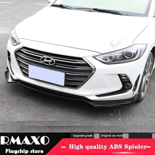 For Elantra Body kit spoiler 2016-2018 For Hyundai Elantra BK ABS Rear lip rear spoiler front Bumper Diffuser Bumpers Protector