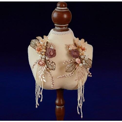 Vintage Pearls Woman Soft Barrettes Leaves Hair Sticks Hairbands Wedding Hair Accessories