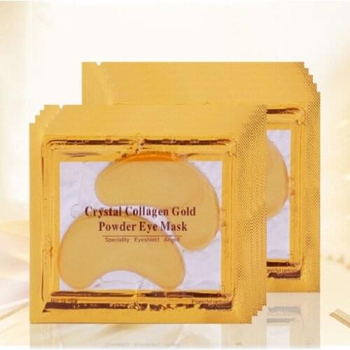 100PCS=50Pack Crystal Collagen Gold Eye Patches Gel Eye Care Mask Anti Aging Dark Circles Anti-Puffiness Beauty Korean Cosmetics