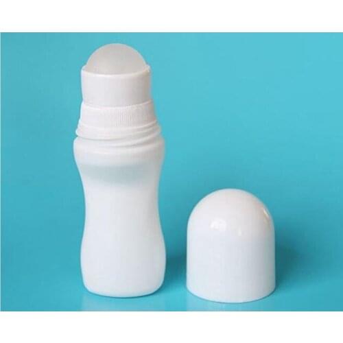 1 Pcs 30ml Plastic White Roll On Roller Bottles 30cc Deodorant Cosmetic Roll-on Container With Big Roller Ball For Sale
