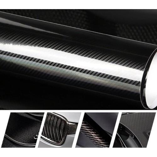 127X30CM 3D Carbon Fiber Vinyl Car Sticker Color Change Exterior Waterproof Surround Type