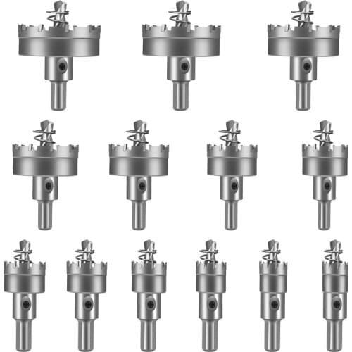 13Pcs Metal Hole Saw Cutter Kit Stainless Steel Wood Cutter 16-53mm TCT Metal Opener Drill Bits Cutting Tool