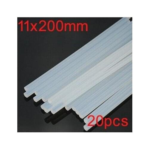 20pcs Brute Force Translucence White Hot Melt Glue Stick Environmental 11x200mm