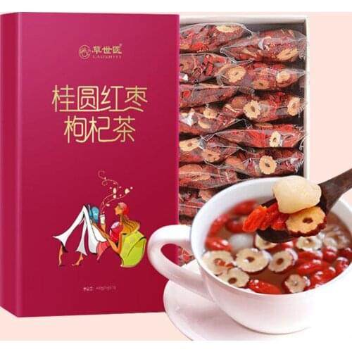 300G ROCK CANDY WITH RED DATE, WOLFBERRY (LYCIUM CHINENSE), DRIED LONGAN, HEALTH TEA BAG FOR BEAUTY AND WARM STOMACH FOR WOMEN