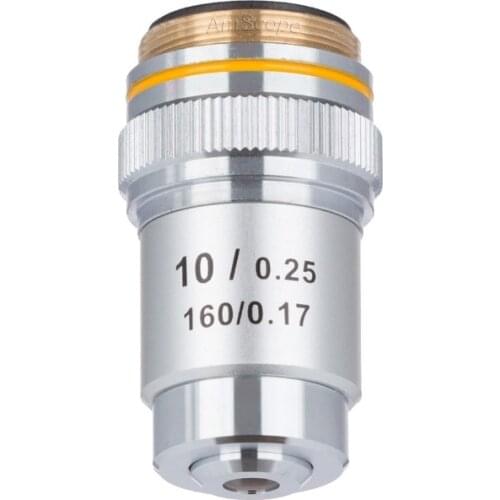 AmScope 10X Achromatic Microscope Objective for Compound Microscopes A10X-V300