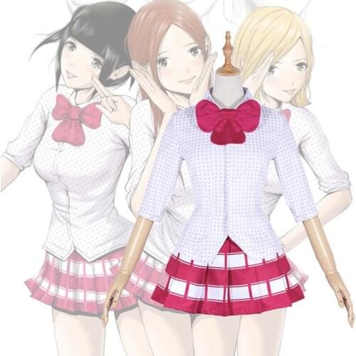 Anime Back Street Girls: Gokudolls Cosplay Costume Mari Tachibana Chika Sugihara Airi Yamamoto Cosplay School Uniform Halloween