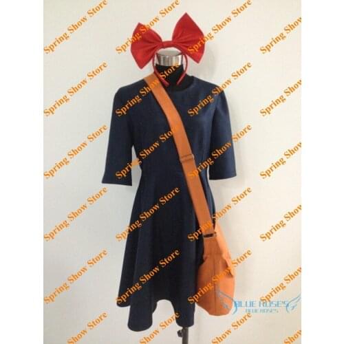 Free Shipping Kikis Delivery Service Heroine Kiki Dress Custom Made Anime Cosplay Costume