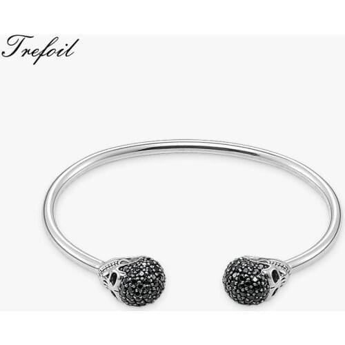 Bracelets Bangles Skull Skeleton Black CZ Pave,Fashion Jewelry Trendy Wrap Geometric Bracelet Gift For Women and Men 2018 Brelok