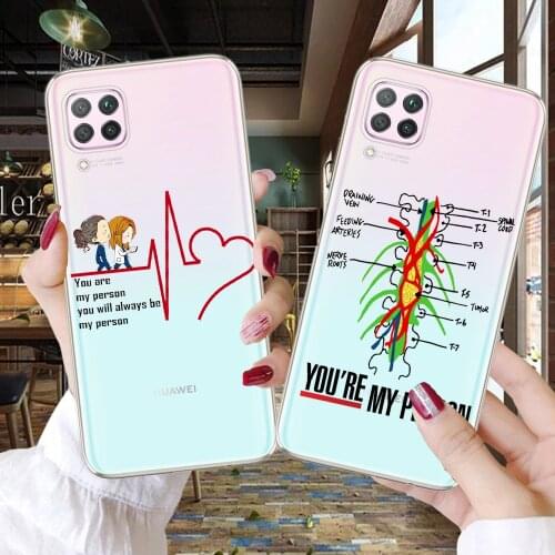 Phone Case For Huawei P10 P20 P30 P40 Lite E Mate 10 20 Lite Pro Back Cover Greys Anatomy You Are My Person Soft TPU Cover Shell