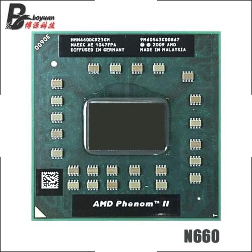 AMD Phenom II Dual-Core Mobile N660 3.0 GHz Dual-Core Dual-Thread CPU Processor HMN660DCR23GM Socket S1