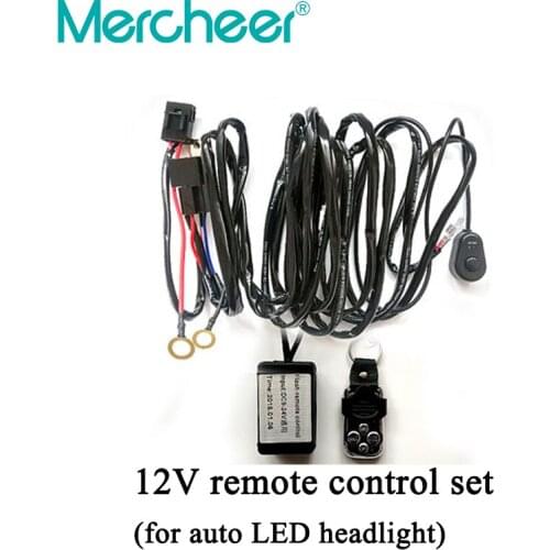 Car modification truck remote control strobe flashing LED strip switch line group headlight work light spotlight wiring harness
