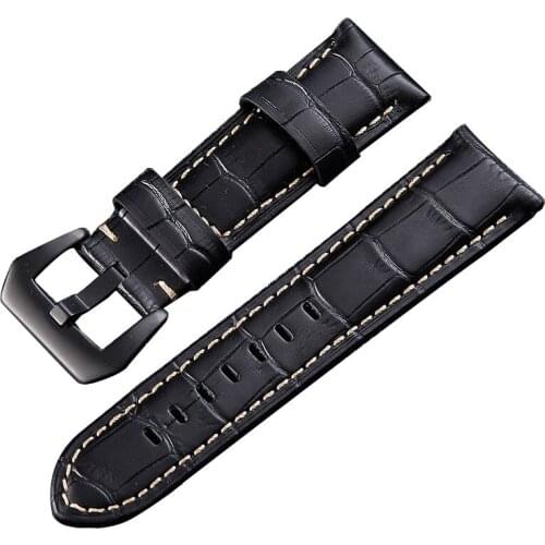 Man Leather Watch Band Quick Release Strap for Replacement Strap Black Brown 20/22/24/26mm WB52