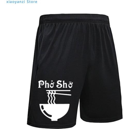 Pho Sho men women Humor shorts Funny Print running Mens Gift Present Foodie Soup Vietnamese Viet Asian Food Men short pants