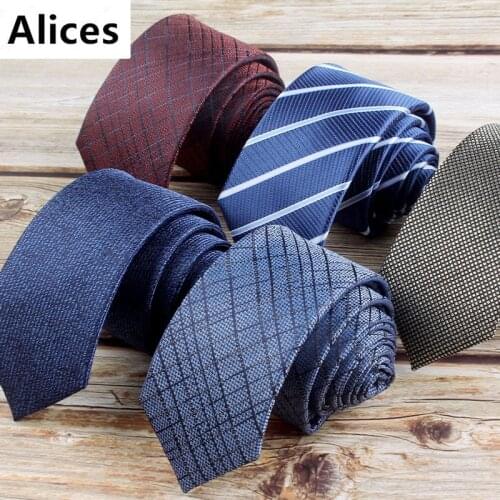 Man Skinny Ties 6cm Polyester Silk Narrow Neck Tie Stripes Necktie Men Wedding Party Accessories Gravatas Slim Ties Wholesale