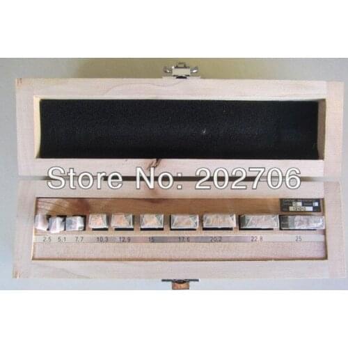 2 Grade micrometer inspect block gauge Gage blocks set, 2.5-25mm block gauge 10pcs/set