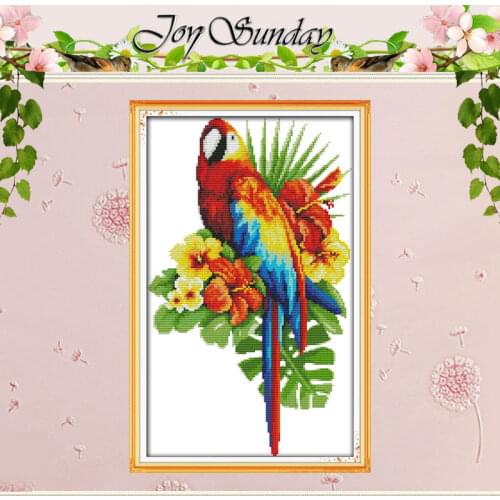 The Parrot and Flowers Patterns Counted Cross Stitch 11CT 14CT Cross Stitch Sets Chinese Cross-stitch Kits Embroidery Needlework