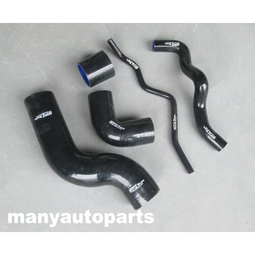 FOR VW GOLF/JETTA/BORA MARK 4 MK IV A4 PQ34 1.8T TURBO BOOST SILICONE HOSE KIT 96-05 BLACK