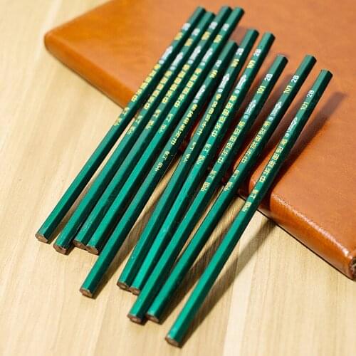 Natural Wooden Sketch Drawing Non-toxic Drawing Pencil 2B Top Quality Hexagonal Standard Pencils For School Office Supplies