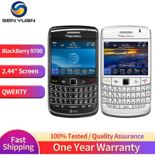 Original Blackberry Bold 9700 3G Mobile Phone Refurbished 2.44'' Screen 3.15MP QWERTY GPS WiFi Bluetooth BlackBerryOS Cellphone