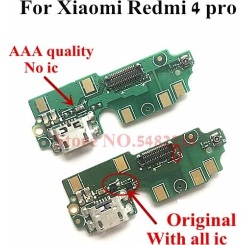 Original USB Charging Dock Port Flex cable For Xiaomi Redmi 4 Pro Charger plug board with Microphone Replacement part