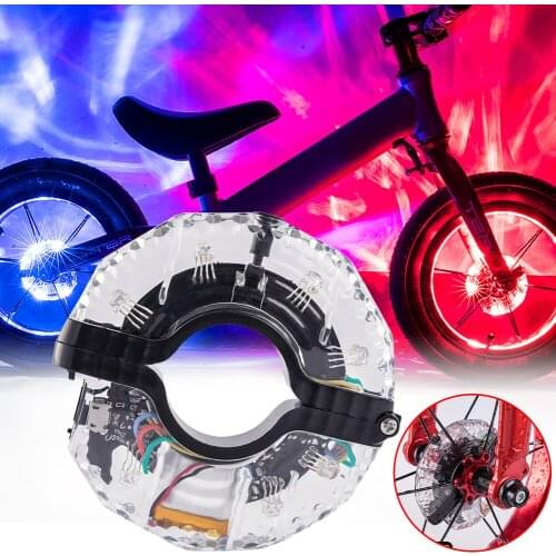 7 Colors 18 Colors Dazzle Wheel Lights Children Balance Car Slide Car Small Drum Lamp USB Charging Waterproof Bike Accessories