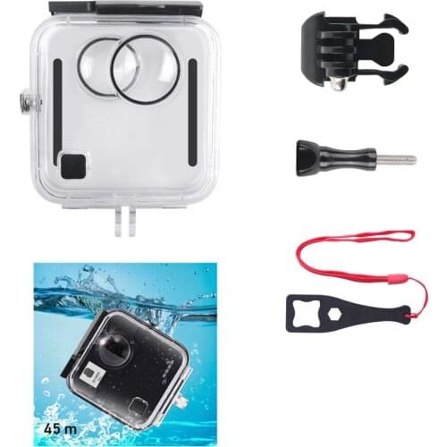 45M Underwater Waterproof Case Accessories for GoPro Fusion 360-degree Camera Clear Diving Waterproof Housing Case Protection