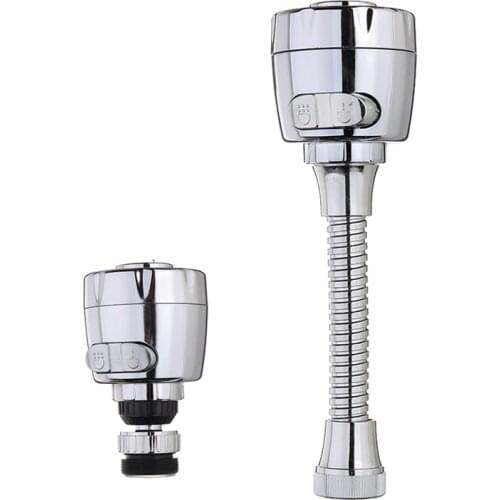 Short/Long Faucet Extender Water Saving Filter High Pressure Spray Nozzle 360 Degree Rotate Flexible Aerator Diffuser