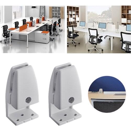 Aluminum Alloy Desk Screen Clip Hardware Furniture Glass Baffle Fixing Clamp Desk Screen Counter