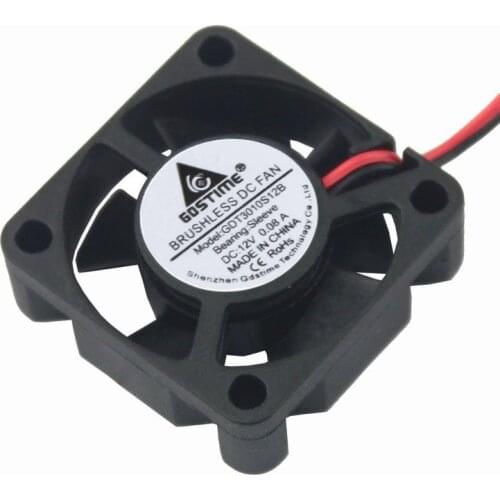 1 Piece Gdstime 3cm 30x30x10mm 12V Small Mini DC Cooling Cooler Fan 30mm x 10mm 3010 5 Blades 2pin 0.08A